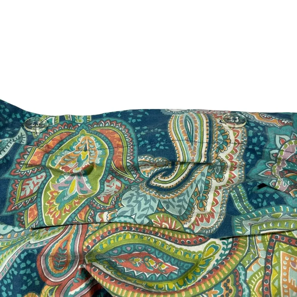 Pottery Barn Ana Paisley Duvet Cover Ocean Blue Full/Queen 2 Standard Shams Set